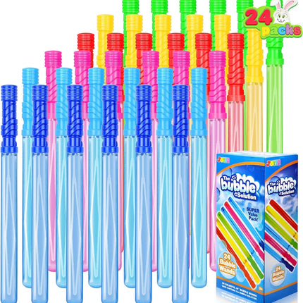 JOYFY 24 Pack 14.6'' Big Bubble Wands Bulk (2 Dozen) for Summer Toy Outdoor Activity Use Easter Bubbles Party Favors Supplies