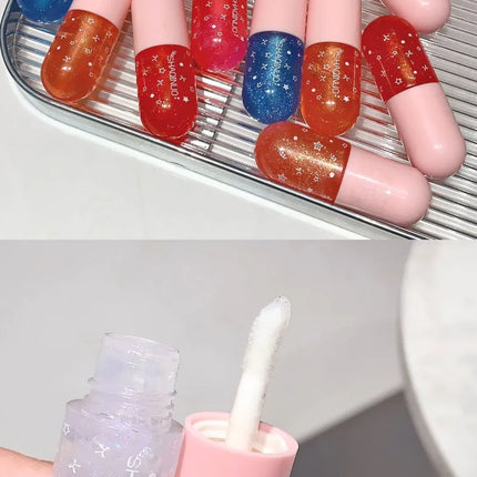 Shimmery Glitter Moisturizing Lip Gloss Set 6 Colors Highly Pigmented Fine Shine Long Wear Cute Lipgloss Set