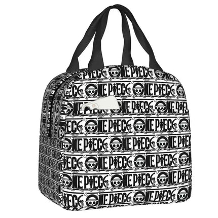 Custom One P-Pieces Insulated Lunch Bags for Women Skull Manga Portable Thermal Cooler Food Lunch Box Outdoor Camping Travel
