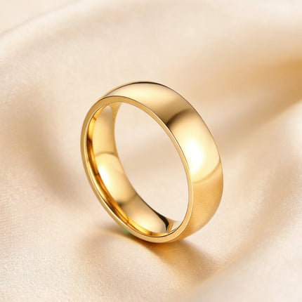 Gold Color Wedding Band Engagement Stainless steel Ring  for Women Men US Sizes 4 5 6 7 8 9 10 11 12 13 14 15 Free Shipping