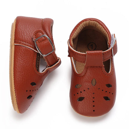 Breathable Newborn Baby Shoes Baby Boy Girl Shoes Girl Classic Bowknot Rubber Sole Anti-slip PU  Toddler Shoes First Walker