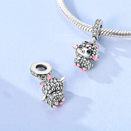 New Original 925 Sterling Silver Charms Bead Gold Chameleon Turtle Cat Charm Fit Bracelet Dangle Pendants DIY Women Jewelry Gift