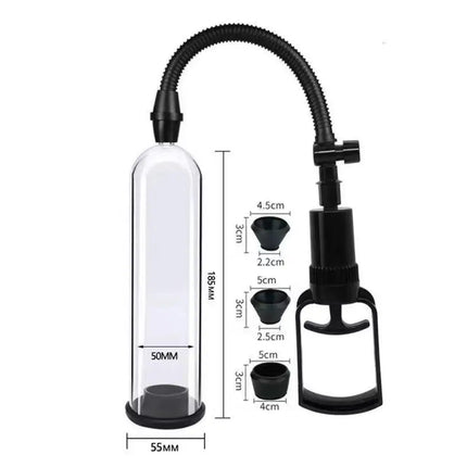 Vacuum Penis Pump Strengthen Manual Penis Enlarger Booster Extender Device With 3 Sizes Suction Sleeves