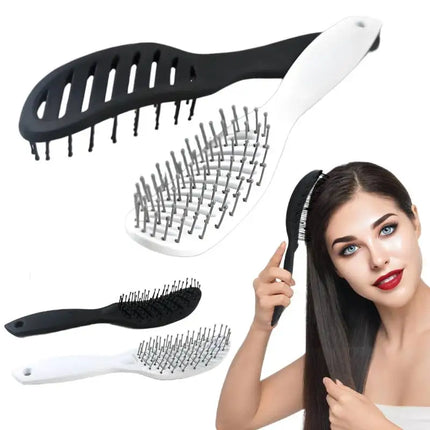 Salon Massager Comb Brush Detangling Drying Brush Anti Static Hollow Out Brush Scalp Massage Combs Styling Curly Hair Brush