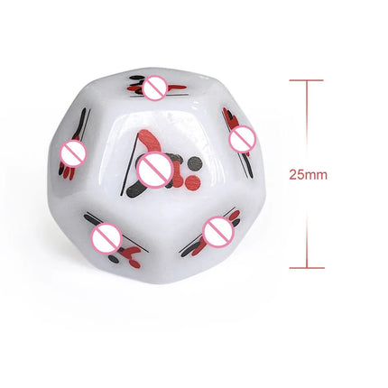 12-faced Sex Dice Erotic Craps Toys Love Dices Sex Toys Couples Luminous Dice Sex Game Bar Erotic Products Sexy Posture Foreplay