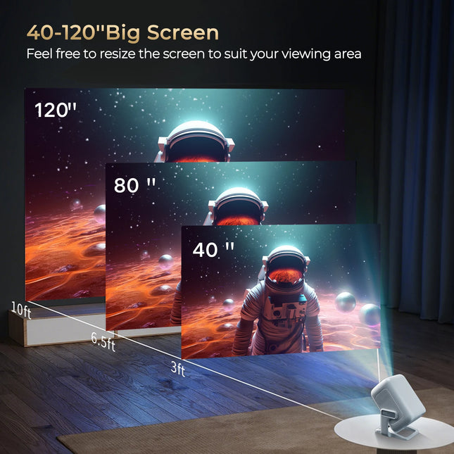 LynCast Projector 4K 350ANSI Android 11 Projetor Wifi6 BT5.4 1920*1080P Outdoor Cinema Beamer Video Home Theater projectors X3AQ
