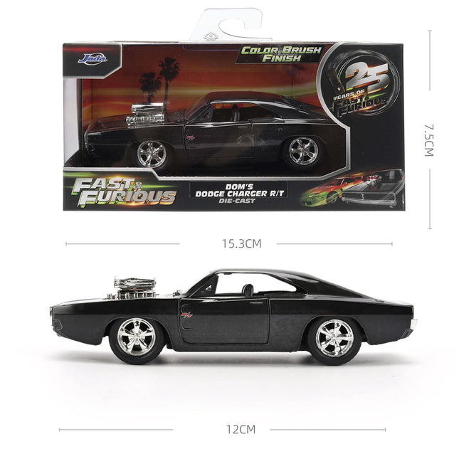 JADA 25th Anniversary 1:32 Diecast Collection–Fast & Furious Mitsubishi Eclipse/Toyota Supra/1970 Dodge Charger/Honda S2000