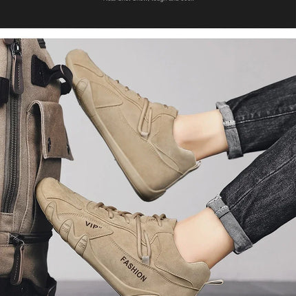 Ankle Boots For Men 2025 Spring Man Casual Sneakers Non Slip Khaki Work Mens Shoe Short Boots Loafers Lace Up Zapatillas Hombre