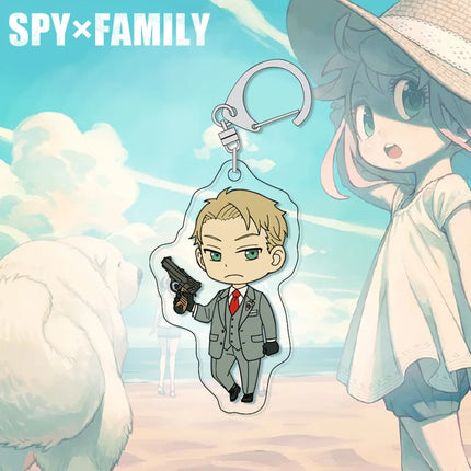SPY×FAMILY Anya Keychain Acrylic Charm Cute Anime Figure Pendant for Backpack Bag Accessories Spy x Family Merchandise Gift for