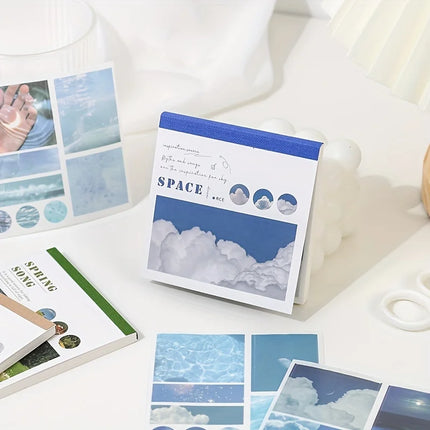 40pcs/pack Washi Paper Ins Stickers Book Aesthetic Scenery Sticker for Scrapbooking Journals Album Diary DIY Paers