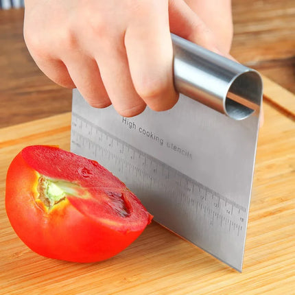 1PCS Stainless Steel Cake Scraper Dough Pastry Cutter DIY Baking Bread Separator Pizza Cutter Kitchen Measuring Cake Spatulas