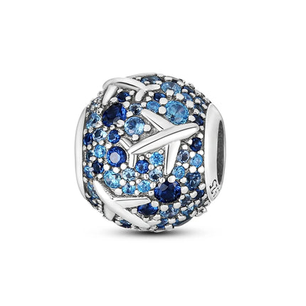 Orstarry Charm Silver 925 Beads Blue Series Fit Bracelet Charms DIY Original Fashion Pendants For Women Jewelry Trendy Gifts