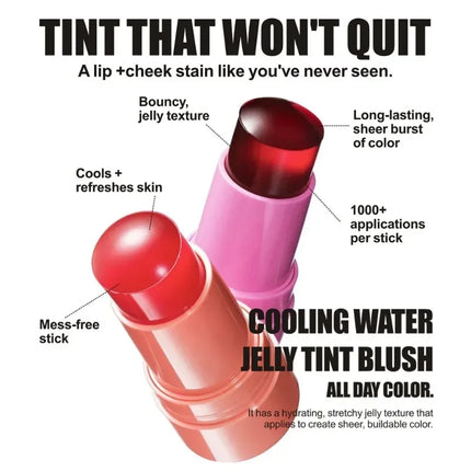 Milk Makeup Blush Stick Lip Tinted Cooling Water Jelly Tint Jelly Blush Stick Watercolor Multi-Use Matte Blush Makeup