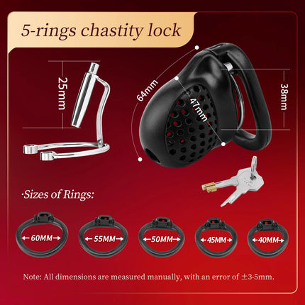 ABS Male Chastity Cage Lock Rings Penis Lock Catheter Plug BDSM Erotic Urethral Lock Bondage Adult Sex Toys Sexy Accessories Hot