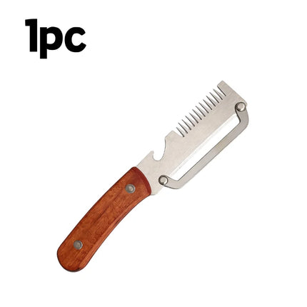 Kitchen Household Multifunctional Peeler Slicer Stainless Steel Scallion Scraper Bottle Opener Ginger Shredder