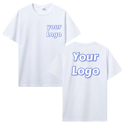 Customized Print T Shirt Men Women Custom Cotton Tops Tees DIY Your Like Photo Or Logo Cotton T-shirt Personalized Men Clothing