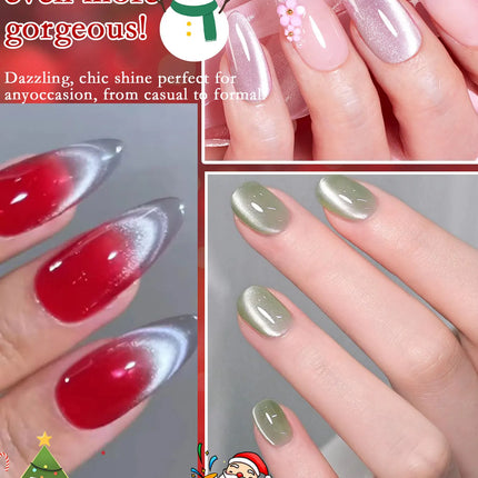 VOKY 6-piece Cat Eye Liquid Nail Polish Set - Suitable for nail decoration in home salons.
