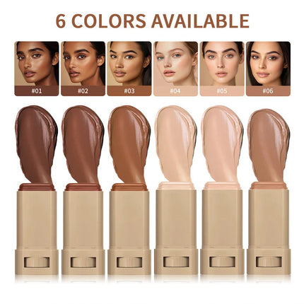 Skin Tint Foundation Stick Eraser Concealer Foundation Stick Serum Boosted Smooth Plumper Hight Coverage Travel Bronze Foundatio