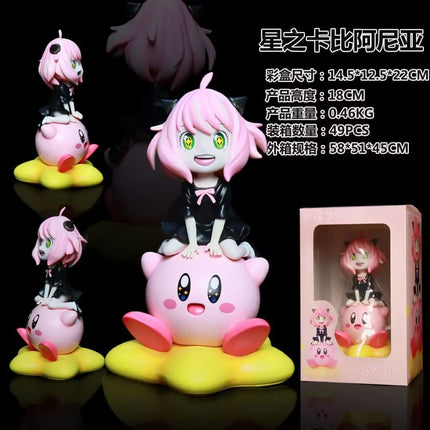Spy×Family Anya Forger 19cm Anime Action Figure Pvc Collectible Desk Decoration Kirby Figurine Custom Toy Gift For Birthday
