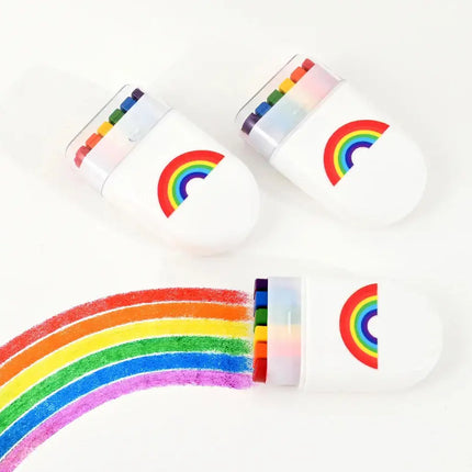 2026 Rainbow Crayon Paint Rainbow Birthday Party Colourful Theme Party Accessories Party Family Costume Gift Pocket Size