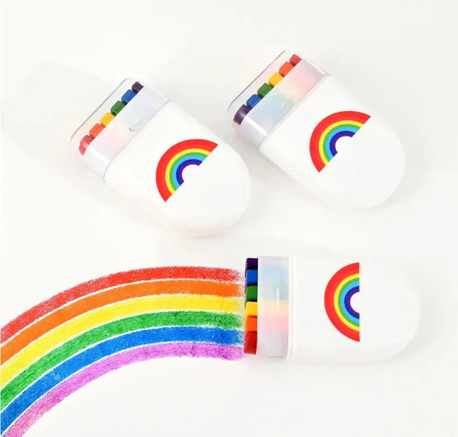 2026 Rainbow Crayon Paint Rainbow Birthday Party Colorful Theme Party Accessories Party Family Costume Gift Pocket Size