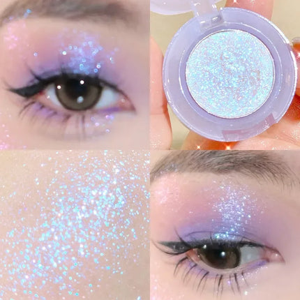Potato Texture Glitter Eyeshadow Palette Pearlescent Diamond Monochrome Highlighter Powder Brighten Shiny Eyes Makeup Cosmetics