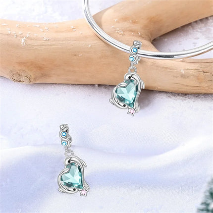 Original 925 Sterling Silver Charms Beads Cute Mushroom Unicorn Love Wings Pearl Charm for Bracelet Pendant Woman Girl Jewelry