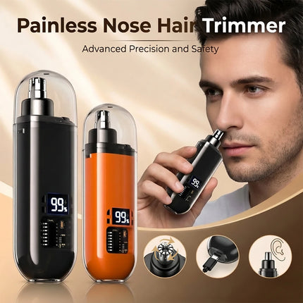Electric Nose Hair Trimmer Man Painless Rechargeable Nose Hair Remover Pocket Mini Men's Electric Hair Clipper for Nose and Ears