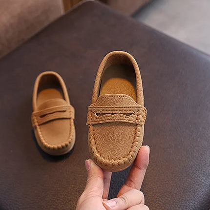 Children Moccasin Shoes Boys Flats Loafers Non-slip Tassels Cute Kids Casual Leather Shoes Soft Slip-on Pleated Solid Color 2025