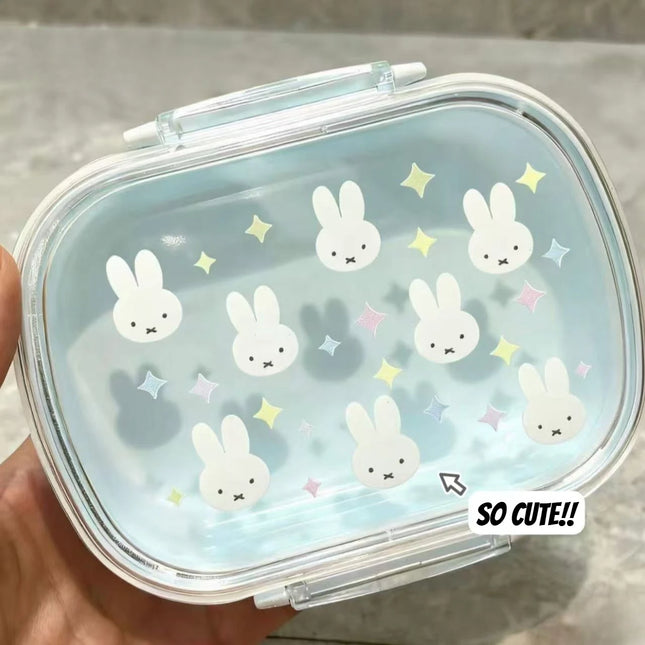 Miffy Lunch Box Cute Lunch Food Container With Lids Sealed Leak-proof Almacenamiento Cocina Portable Fruits Bento Box For Kids
