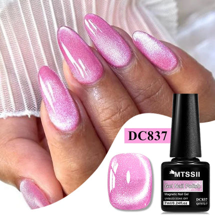 Moonlight Crystal Cat Magnetic Gel Nail Polish Holographic Glitter Semi Permanent Nail Art UV Gel Soak Off Varnish Nail Supplies