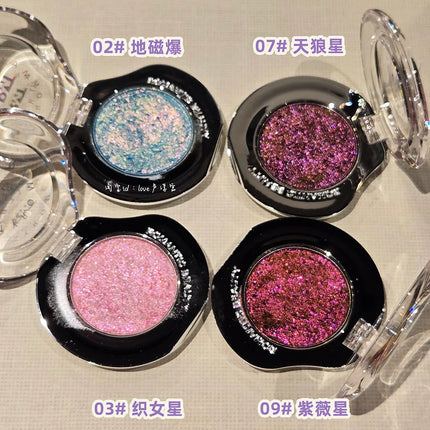 RMT Galaxy Chameleon Monochrome Eye Shadow Flash Long-Lasting Spotflash Highlight Eyeshadow Pearlescent Silky 1.7g