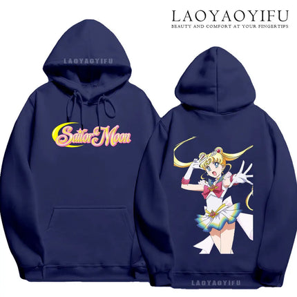 Cute Gift Sailor Moon Hoodie Casual Streetwear Harajuku Ladie Streetwear Tops Kawaii Drop Sleeves Hoody Unisex Clothing Pullover