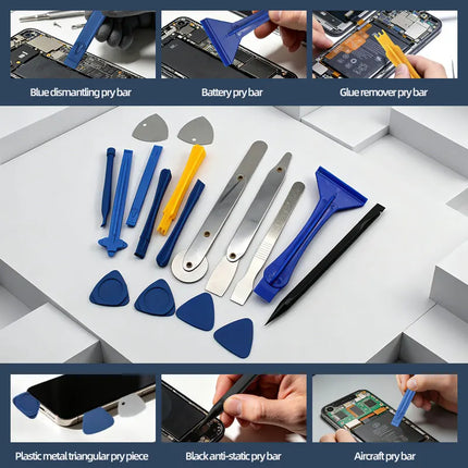 15 Piece Spudger Tool Metal Pry Tool Kit Ultra-Thin Laptop Repair Kit Prying Tools Cell Phone Repair Tools Kits High Quality