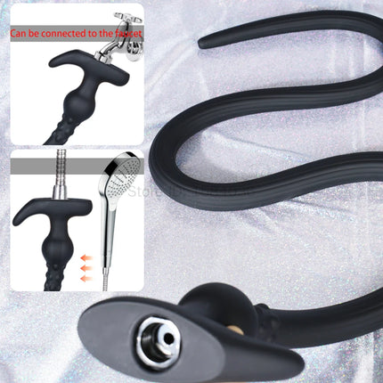 Super Long Anal Plug Silicone Wearable Butt Plug Hollow Enema Vaginal Cleaning Glowing Dildo Deeper Adult Toys Sex Toys Sex Shop