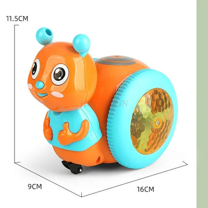 Snail toy electric reptile sound and light for boys and girls early education puzzle baby 1-2 years old