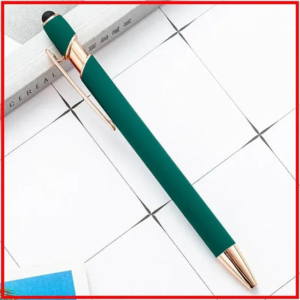 50pcs Light Metal Ballpoint Pen Touch Screen Pen Office School Advertising Pen Custom Logo Text Engraving Laser Engraving