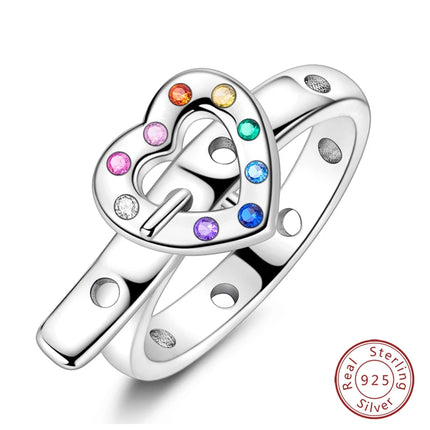 Fashion Original Luminous Firefly Rings 100% 925 Silver Eternal Heart-Shaped Zircon Rings Fine Wedding Engagement Jewelry Gifts