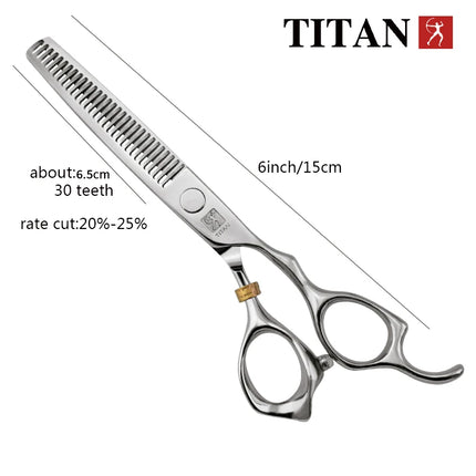 TITAN Professional Barber Tools Hair Scissor Cutting Thinning Hairdressing Shear 5.0/5.5/6.0/6.5 Inch Japan 440C Steel