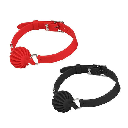 Adult Games Mouth Gag Silicone Ball Oral Fixation Mouth Gags Bondage Restraints Red Black Colors Sex Toys For Couple Ball Gag