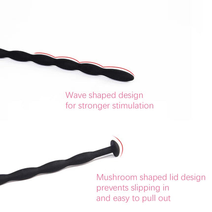 LILUPLAY Wavy Silicone Urethral Dilator Horse Eye Stimulation Adult Sex Toys for Men Gay Sounding Penis Plug Urethra Catheter