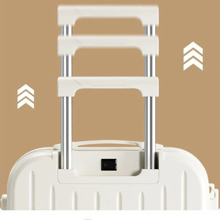 20 Inch Multifunction Large Capacity Luggage Business Carry on Boarding USB Charging Cup Holder 360° Spinner Wheels Suitcase