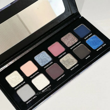 12 Colors Metallic Eyeshadow Palette Pearl Matte Sparkling Shimmer Blue Eye Shadow Highlighter Brighten Glitter Fashion Makeup