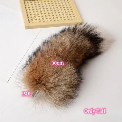 Exotic Anal Sex Toys with 30cm-100cm Separable Fox Tail Metal Butt Plug for Women BDSM Anue Bondage Flirting Sexy Shop