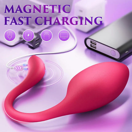 Unisex Sex Toy Vibrating Egg Dual Stimulator for Clitoris G-Spot Anal Plug App-Controlled Bluetooth Remote Wearable Style Dildo