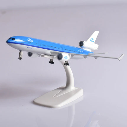 JASON TUTU 20CM KLM McDonnell Douglas MD-11 Aircraft Model Planel Airplane Diecast Metal 1/300 Scale Planes Collect Gifts