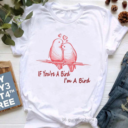 I Just Really Like Cockatiels Ok Graphic Print Tshirt Women Lovely Parrot T Shirt Femme White Short Sleeve Female T-Shirt Tops