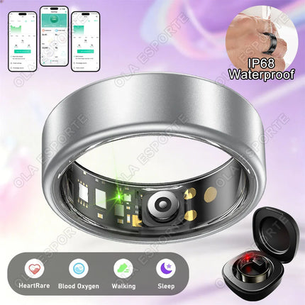 2026 Smart Ring Blood Pressure Heart Rate Sleep Monitoring Smartring IP68 & 5ATM Waterproof Sport Various Colors rings Man Women