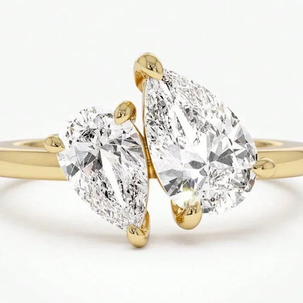 925 Sterling Silver Simplicity Classic Zircon Water Drop Ring For Women Engagement Wedding Luxury High Quality Fine Jewelry
