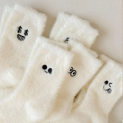 Fashion Couple Winter Toe Wrap Warm Plaid Plush Slippers Men Women Thick Soft Sole Slides Indoor Floor Flat Home Non-slip Shoes